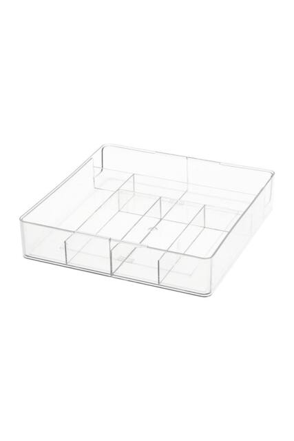 Living and Home 8-Compartment Adjustable Drawer Storage Organiser Tableware Storage Box Cutlery Tray in Clear - image 1