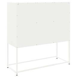 Berkfield Home Highboard White 100.5x39x107 cm Steel - thumbnail 8