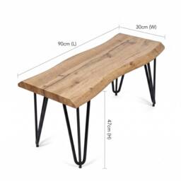 KOSY KOALA Modern Dining Table Set With Bench & 4 Grey Faux Leather Chairs Dining Room Furniture in Brown - thumbnail 4