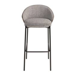 Angel Cerda Grey Fabric & Walnut Dining Stool, 53x51x98 cm - Size: 53 x 51 x 98 cm - thumbnail 2