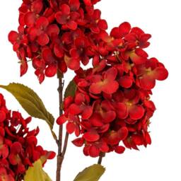 Lemon Pavilion Furniture and Decor Dark Red Spear Hydrangea Spray Artificial Flower - Plastic - H97cm Red - thumbnail 3