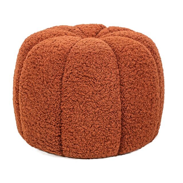 Nordlys Striped Living Room Pouf in Red - image 1