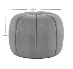 Nordlys Striped Living Room Pouf in Red - thumbnail 5