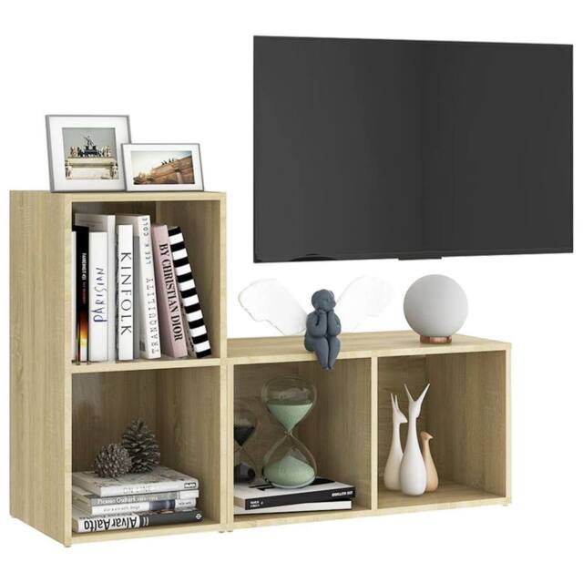 Berkfield Home TV Cabinets 2 pcs Sonoma Oak 72x35x36.5 cm Engineered Wood in Brown - image 1