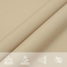 Berkfield Home Sunshade Sail Oxford Fabric Triangular 5x7x7 m Beige - thumbnail 7