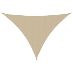 Berkfield Home Sunshade Sail Oxford Fabric Triangular 5x7x7 m Beige - thumbnail 2