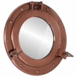 Berkfield Home vidaXL¬†Porthole Mirror¬†Wall Hanging¬†√ò30 cm¬†Aluminium & Glass in Copper - thumbnail 2