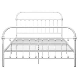 Berkfield Home Bed Frame White Metal 140x200 cm - thumbnail 3