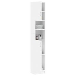 Berkfield Home Bathroom Cabinet White 32x25.5x190 cm Engineered Wood - thumbnail 4