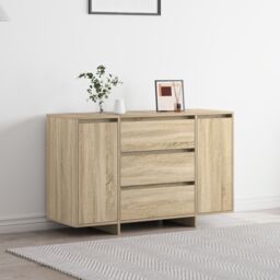 Berkfield Home Sideboard Sonoma Oak 120x41x75 cm Engineered Wood in Brown - Size: 120 x 41 x 75 cm - thumbnail 1