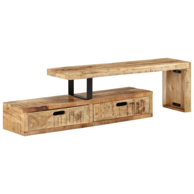 Berkfield Home TV Stand Solid Wood Mango in Brown - image 1