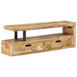 Berkfield Home TV Stand Solid Wood Mango in Brown - thumbnail 4