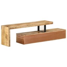 Berkfield Home TV Stand Solid Wood Mango in Brown - thumbnail 3