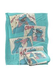 Sesame Street Cookie Monster Comic Silky Touch Super Soft Throw Blanket 152 X 127 cm in White - thumbnail 2