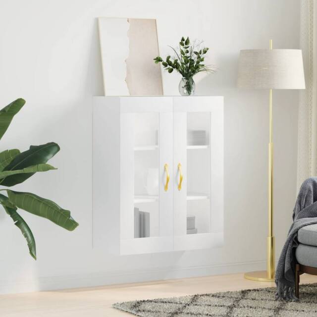 Berkfield Home Wall Mounted Cabinet White 69.5x34x90 cm - image 1