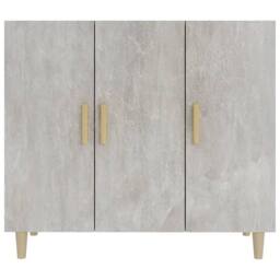 Berkfield Home Sideboard Concrete Grey 90x34x80 cm Engineered Wood - Size: 90 x 34 x 80 cm - thumbnail 1