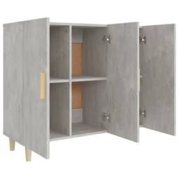 Berkfield Home Sideboard Concrete Grey 90x34x80 cm Engineered Wood - Size: 90 x 34 x 80 cm - thumbnail 4