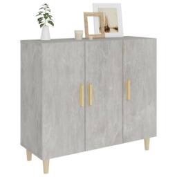 Berkfield Home Sideboard Concrete Grey 90x34x80 cm Engineered Wood - Size: 90 x 34 x 80 cm - thumbnail 7