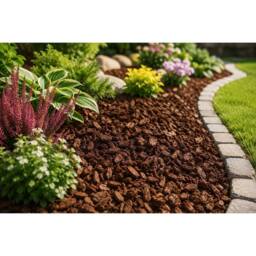 SPETLEK 20Litre Premium Bark Chips Garden Mulch Decorative Weed in Brown - Size: 100 cm - thumbnail 2