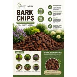 SPETLEK 20Litre Premium Bark Chips Garden Mulch Decorative Weed in Brown - Size: 100 cm - thumbnail 4