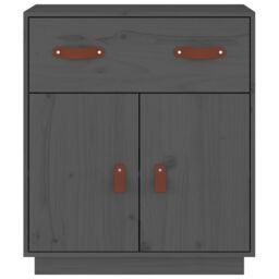 Berkfield Home Sideboard Grey 65.5x40x75 cm Solid Wood Pine - thumbnail 3