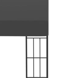 Berkfield Home Wall-mounted Gazebo 3x4 m Anthracite Fabric in Black - thumbnail 4