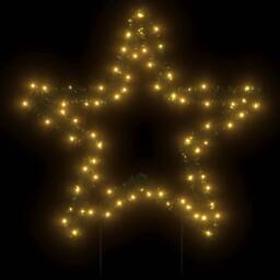 Berkfield Home Green Christmas Light Decoration with Spikes Star 80 LEDs 60 cm