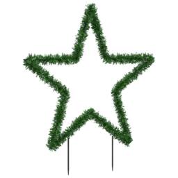 Berkfield Home Green Christmas Light Decoration with Spikes Star 80 LEDs 60 cm - thumbnail 4