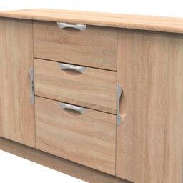 Ready Assembled 2 U Holborn 2 Door 3 Drawer Sideboard (Ready Assembled) in Light Oak - thumbnail 4