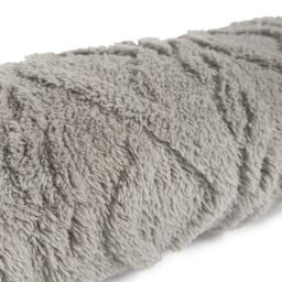 OHS Cable Knit Design Teddy Fleece Decorative Draught Excluder in Grey - thumbnail 4