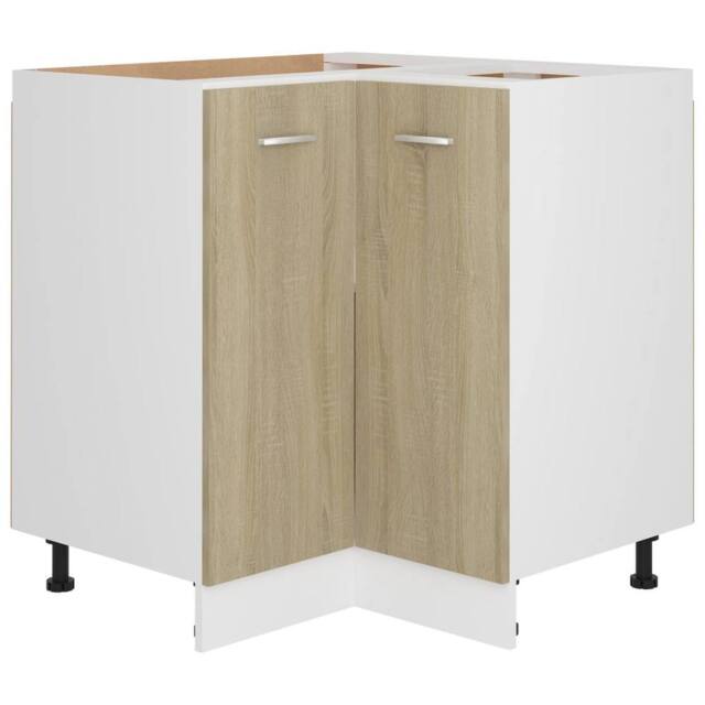 Berkfield Home Corner Bottom Cabinet Sonoma Oak 75.5x75.5x80.5 cm Engineered Wood in Light Oak - image 1
