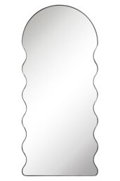 "MirrorOutlet New Black Metal Dome Arch Topped Wall Mirror 71"" X 31"" (180 X 80CM) - Size: 1 Pack" - thumbnail 5