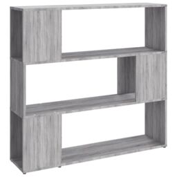 Berkfield Home Book Cabinet/Room Divider Grey Sonoma 100x24x94 cm - Size: 100 x 24 x 94 cm - thumbnail 2