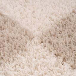 Kukoon Beige Shaggy Checkerboard Checked Living Room Area Rug - Size: 80 cm x 150 cm - thumbnail 8