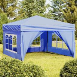 Berkfield Home Folding Party Tent with Sidewalls Blue 3x3 m - thumbnail 2