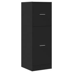 Berkfield Home Apothecary Cabinet Black 40x41x118 cm Engineered Wood - Size: 40 x 41 x 118 cm - thumbnail 3