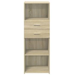 Berkfield Home Highboard Sonoma Oak 45x42.5x124 cm Engineered Wood in Brown - thumbnail 4