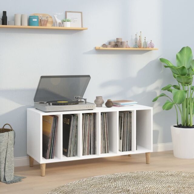Berkfield Home Record Cabinet White 100x38x48 cm Engineered Wood - Size: 100 x 38 x 48 cm - image 1