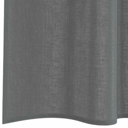 Berkfield Home Voile Curtains with Rod Pockets 2 pcs Dark Grey - thumbnail 6