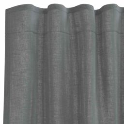 Berkfield Home Voile Curtains with Rod Pockets 2 pcs Dark Grey - thumbnail 5