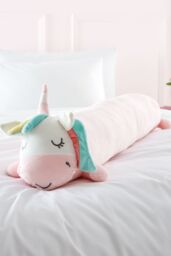 Catherine Lansfield 'Cuddle Friends Unicorn' Large 3D Cushion in Pink - Size: 90 cm x 15 cm - thumbnail 1