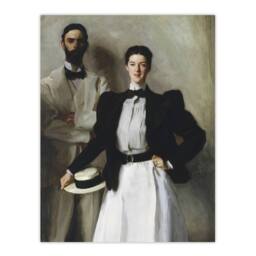 "Artery8 Mr & Mrs Stokes Portrait Sargent Wall Art Poster Print - Size: W12"" x H16""" - thumbnail 1