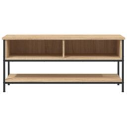 Berkfield Home TV Cabinet Sonoma Oak 100x35x45 cm Engineered Wood in Brown - Size: 100 x 35 x 45 cm - thumbnail 4