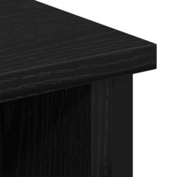 Berkfield Home TV Cabinet Black Oak 100x35x45 cm Engineered Wood & Steel - Size: 100 x 35 x 45 cm - thumbnail 8