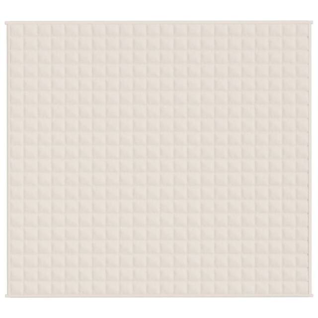 Berkfield Home Weighted Blanket Light Cream 200x230 cm 9 kg Fabric - image 1