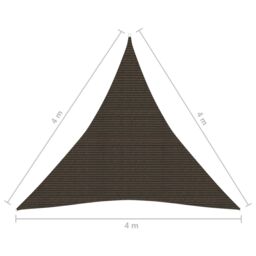 Berkfield Home Sunshade Sail 160 g/m ² Brown 4x4x4 m HDPE - thumbnail 6