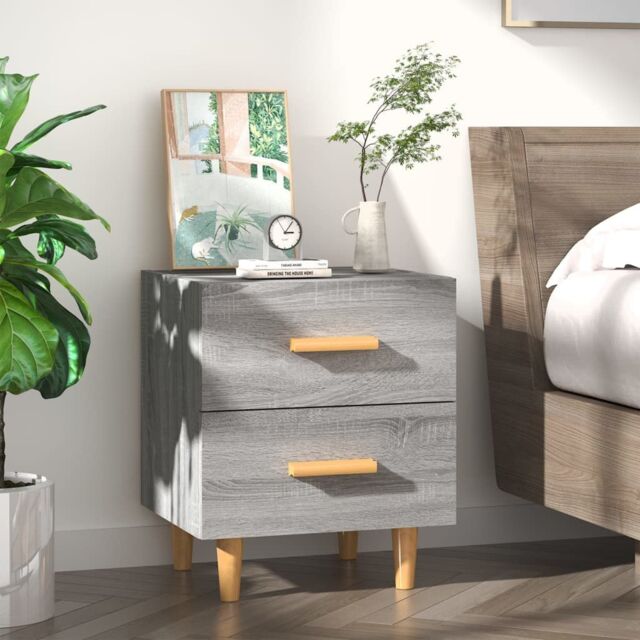 Berkfield Home Bed Cabinet Grey Sonoma 40x35x47.5 cm - image 1