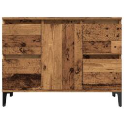 Berkfield Home Sink Cabinet Old Wood 80x33x60 cm Engineered Wood in Brown - Size: 80 x 33 x 60 cm - thumbnail 4