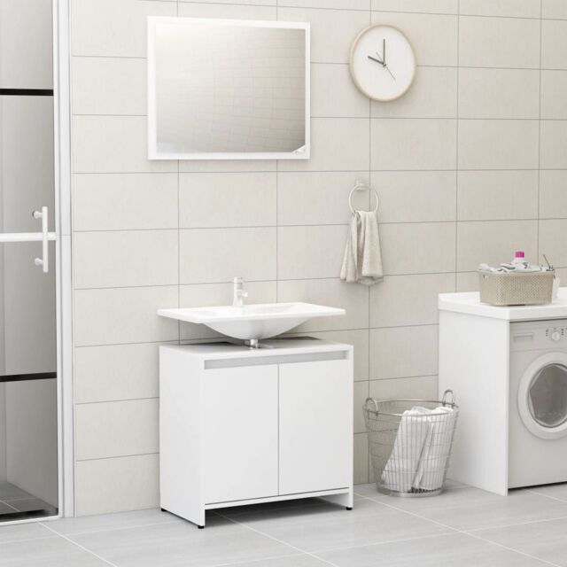 Berkfield Home Bathroom Furniture Set White Engineered Wood - image 1