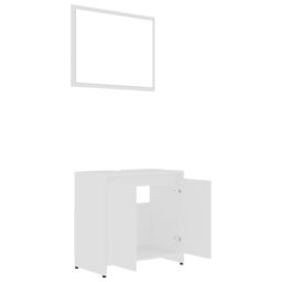 Berkfield Home Bathroom Furniture Set White Engineered Wood - thumbnail 3